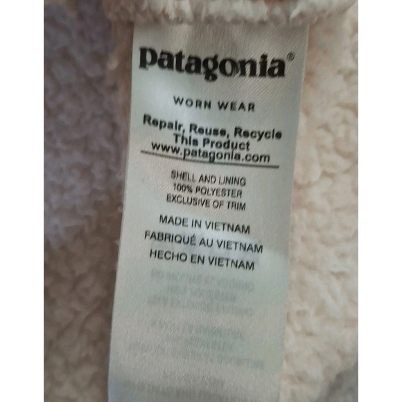 Patagonia Los Gatos 1/4 Zip Fleece Pullover Women's Small Beige Jacket 25235 - Picture 5 of 10